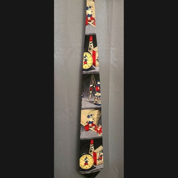 Vintage Mickey & Co Atlas Design Mickey Mouse Magazine Dress Tie NWT - Picture 1 of 1